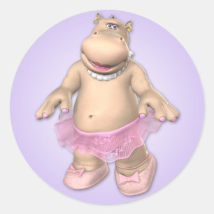 Sticker Hippo TuTu