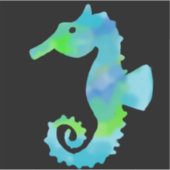 Sticker Hippocampe néon (Devant)