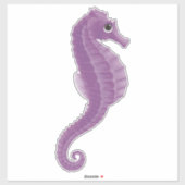 Sticker Hippocampe pourpre (Feuille)