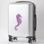 Sticker Hippocampe pourpre (Sur valise)