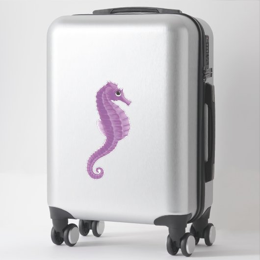 Sticker Hippocampe pourpre (Sur valise)