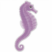 Sticker Hippocampe pourpre (Devant)