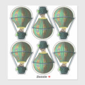 Sticker Hippopotames (Feuille)