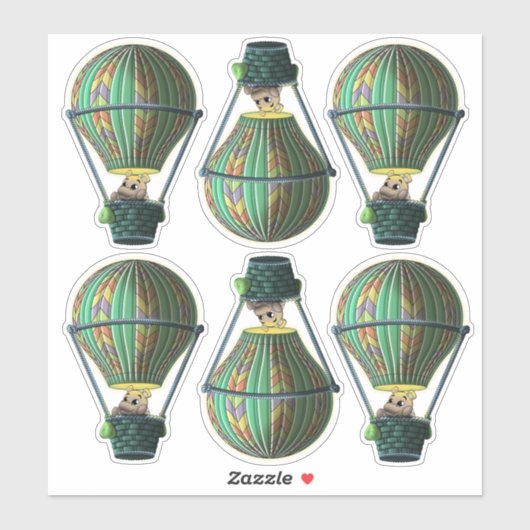 Sticker Hippopotames (Feuille)