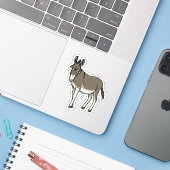 Sticker Hipster Donkey (Ordinateur portable avec iPhone)