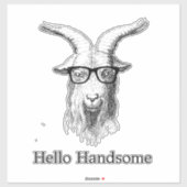 Sticker Hipster goat (Feuille)