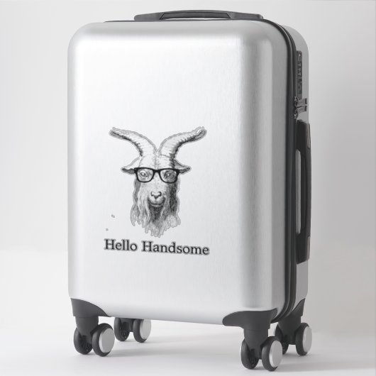 Sticker Hipster goat (Sur valise)