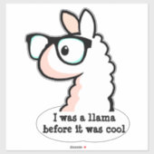 Sticker Hipster Llama (Feuille)