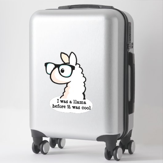 Sticker Hipster Llama (Sur valise)