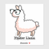 Sticker Hipster Llama (Feuille)