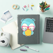 Sticker Hipster Owl, Chouette Avec Lunettes, Chouette Mign (Couverture iPad)