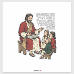 Sticker Histoire de la Bible drôle Vintage Professeur reli