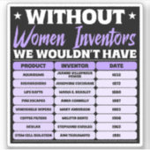 Sticker Histoire des femmes inventrices, journée internati (Devant)