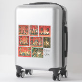 Sticker HISTOIRES DE DAME ET UNICORN, Animaux, Floral Vert (Sur valise)