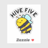 Sticker Hive Cinq Funky High Cinq Bee Pun (Feuille)