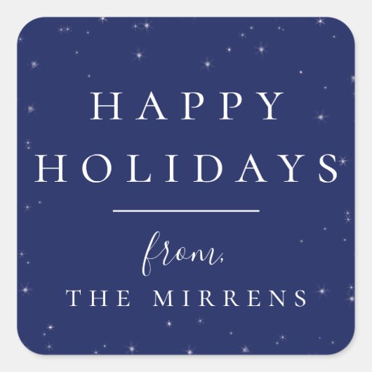 Sticker hiver bleu Vacances (Devant)