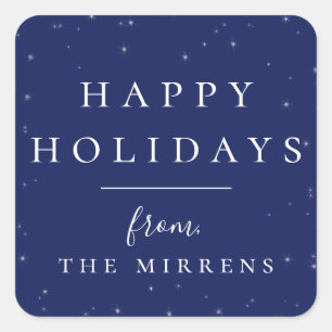 Sticker hiver bleu Vacances