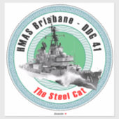 Sticker HMAS Brisbane DDG 41 (Feuille)