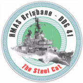 Sticker HMAS Brisbane DDG 41 (Devant)
