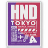 Sticker HND Airport Tokyo (Devant)
