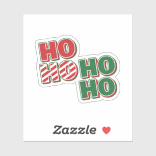 Sticker HO HO HO Typographie de Noël Classique Gras