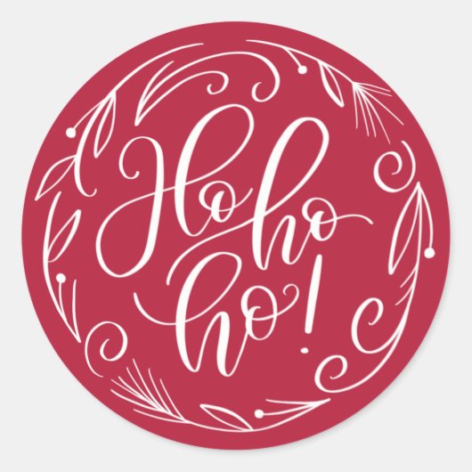 Sticker Ho Ho Sticker Noël Sceau Étiquette de Noël (Devant)