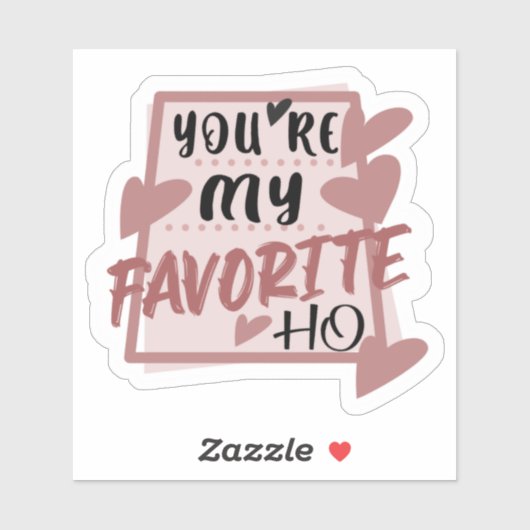 Sticker Ho préféré (Feuille)