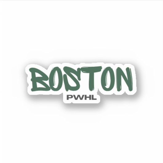 Sticker Hockey féminin Boston PWHL (Devant)