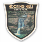 Sticker Hocking Hills State Park Ohio Art (Devant)