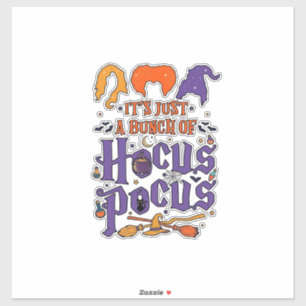 Sticker Hocus Pocus Halloween Sorcières Chaudron Balai Cha