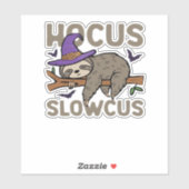 Sticker Hocus Slowcus Drôle Sloth Halloween Classique T-Sh (Feuille)