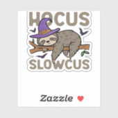 Sticker Hocus Slowcus Funny Halloween Sloth Classic T-Shir (Feuille)