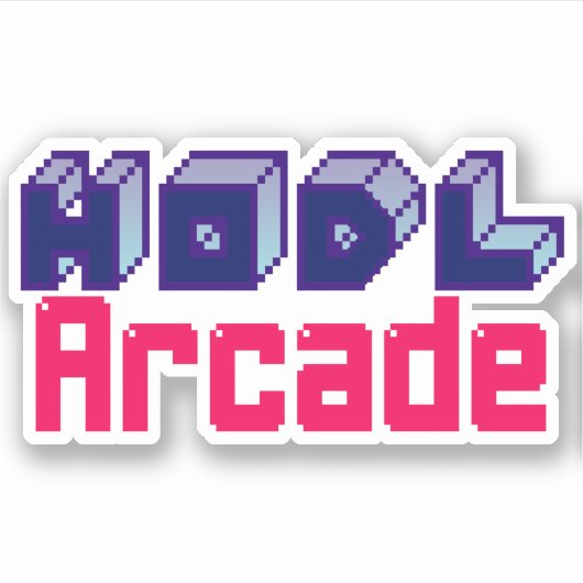 Sticker HODL Arcade (Devant)