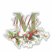 Sticker Holly et baies personnalisées (Devant)