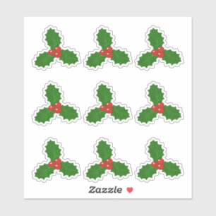 Sticker Holly Feuilles Set
