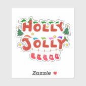 Sticker Holly Jolly (Feuille)