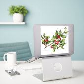 Sticker HollyBerries 001 (Ordinateur portable sur le bureau)