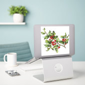 Sticker HollyBerries 002 (Ordinateur portable sur le bureau)