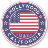 Sticker Hollywood California, Hollywood (Devant)