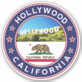 Sticker Hollywood, Californie (Devant)