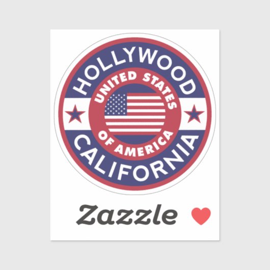 Sticker HOLLYWOOD, Californie (Feuille)