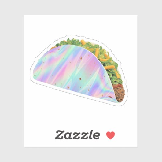 Sticker holographique taco (Feuille)