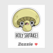 Sticker Holy Shitake Funny Musroom Pun (Feuille)