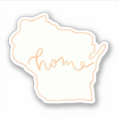 Sticker "Home" de l'État du Wisconsin (Devant)