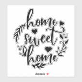Sticker Home Design Home (Feuille)