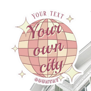 Sticker Home Stad Favoriete stad Naam Decor