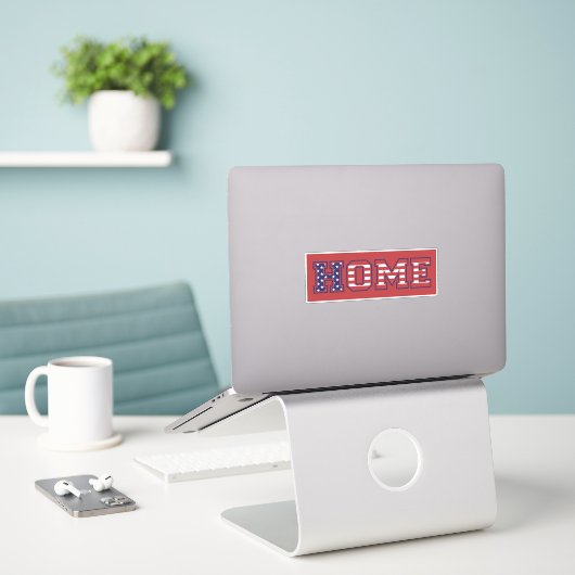 STICKER HOME USA (Ordinateur portable sur le bureau)
