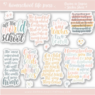 Sticker Homeschool Inspirerende offertes