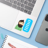 Sticker Homme à poil (Ordinateur portable avec iPhone)