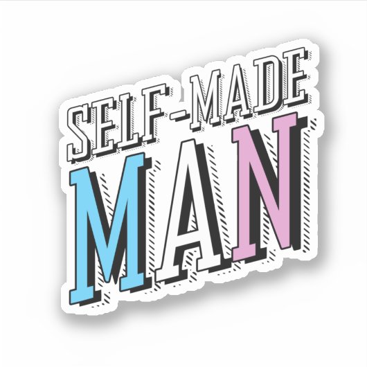 Sticker Homme autodidacte (Devant)